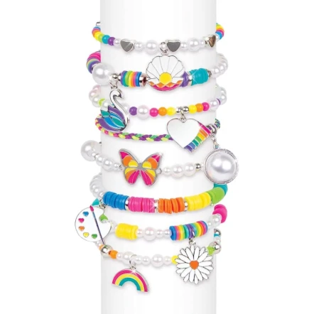 Qolbaqların hazırlanması üçün dəst Make it Real Rainbows and Pearls, 8+ yaş Qolbaqların hazırlanması üçün dəst Make it Real Rainbows and Pearls, 8+ yaş