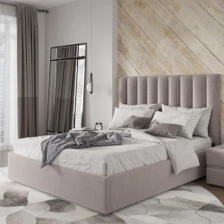 İki nəfərlik çarpayı Art_ikili_yataq 68, laminat/parça, çəhrayı, 120x160х200 sm