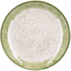 Тарелка Ardesto Siena AR2927SWG, фарфор, белая/зеленая, 27 см