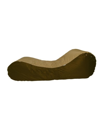 Şezlonq-pufik DSH101, qəhvəyi/bej, 8 kq, 180x80x30x55 sm