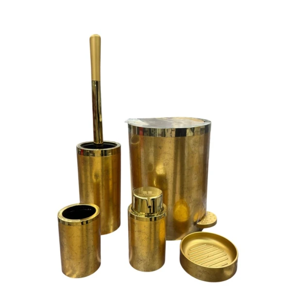 Набор для ванной 15222378, золотистый, 5 шт