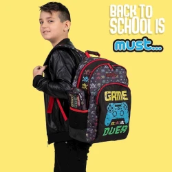 Школьный рюкзак Must 584507 полиэстер, разноцветный, для мальчиков, 32x18x43 см