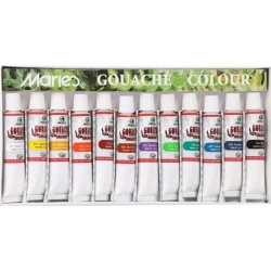 Quaş boyaları Maries MS-E7312C, 12 rəng x 12 ml