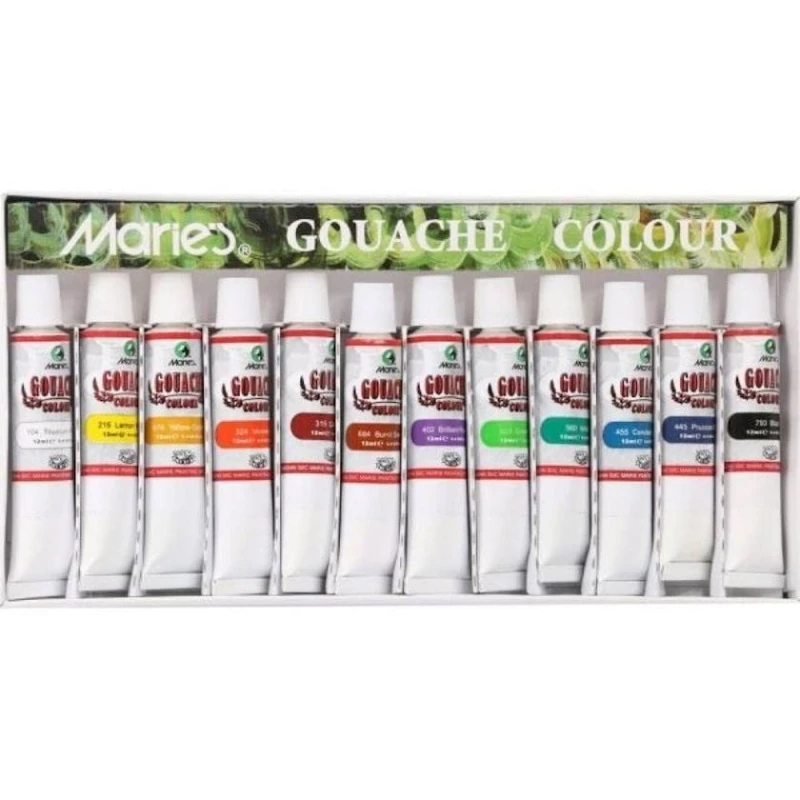 Quaş boyaları Maries MS-E7312C, 12 rəng x 12 ml