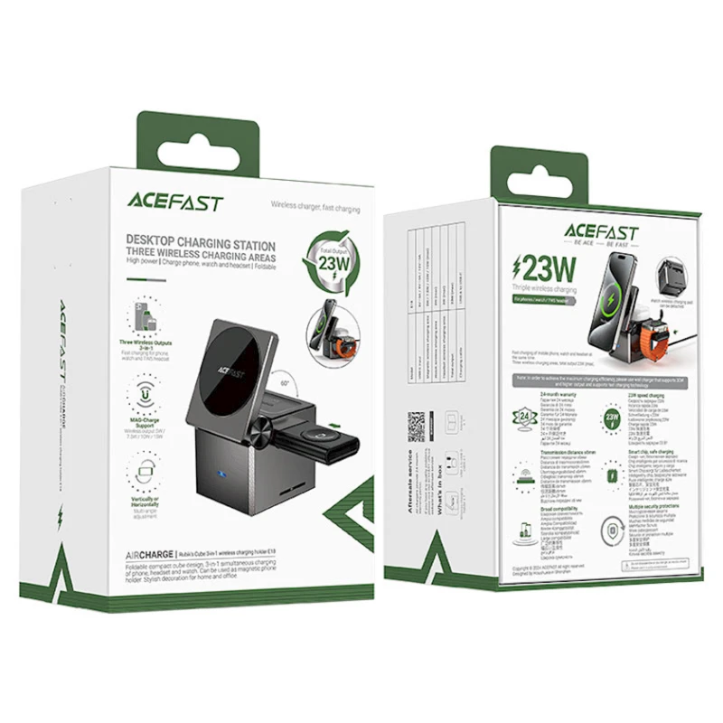 Беспроводное зарядное устройство Acefast E18 Wireless Desktop Black Беспроводное зарядное устройство Acefast E18 Wireless Desktop Black