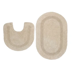 Набор ковриков для ванной JYSK Lerdala 47x75/47x47 см, хлопок, Beige Набор ковриков для ванной JYSK Lerdala 47x75/47x47 см, хлопок, Beige