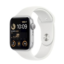 Smart-saat Apple Watch SE 2 GPS 44mm Silver Aluminium Case with White Sport Band Regular (MNK23GK/A)