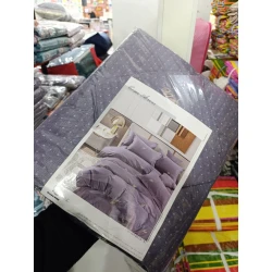 Комплект постельного белья MiraNova CTS-005, простыня 160х220 см, пододеяльник 160х220 см, наволочка 70х70 см, односпальный, хлопок, фиолетовый