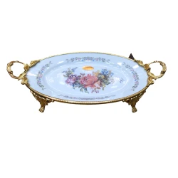 Meyvə qabı 45x23x8 sm, keramika, qızılı