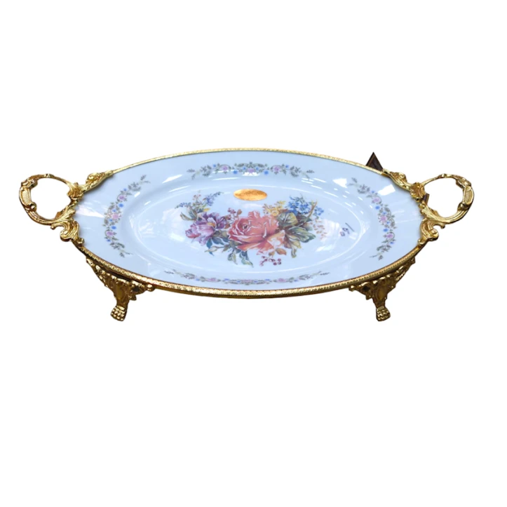 Meyvə qabı 45x23x8 sm, keramika, qızılı