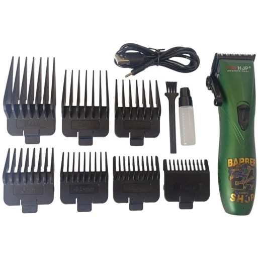 Машинка для стрижки волос MR HJP Profesional D9, зеленая