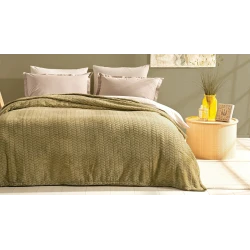 Плед Yataş Joy, 150х220 см, односпальный, полиэстер, зеленый