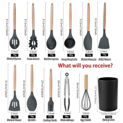 Набор кухонных принадлежностей UM001001054, 12 предметов, силикон, зеленый Набор кухонных принадлежностей UM001001054, 12 предметов, силикон, зеленый