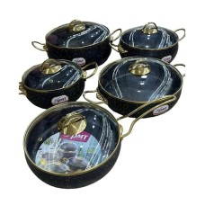 Qab-qacaq dəsti PMT HomeStore 45AZE, qara, qranit, 10 parça