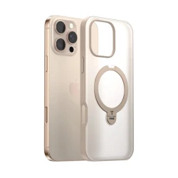 Çexol Torras Ostand Q3 Spin Apple iPhone 16 Pro üçün Gold