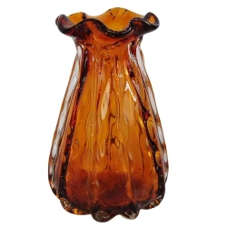 Ваза Gipfel Amber 43168, 22х14 см, стекло, оранжевая