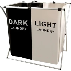 Корзина для белья NH_4DE, 50x60x32 см, текстиль, черная/бежевая Корзина для белья NH_4DE, 50x60x32 см, текстиль, черная/бежевая