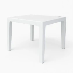 Bağ üçün masa Mandella Elit, plastik, ağ, 80x80x75 sm Bağ üçün masa Mandella Elit, plastik, ağ, 80x80x75 sm