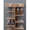 Подставка для обуви Letta, 50х32х125 см, ЛДСП, бежевая Подставка для обуви Letta, 50х32х125 см, ЛДСП, бежевая