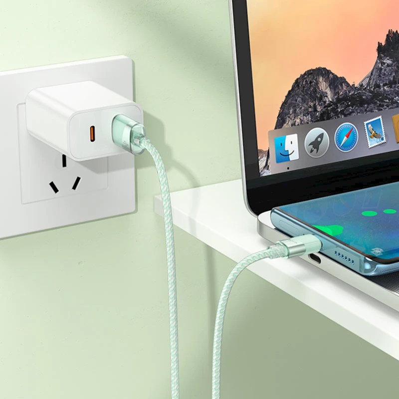 Кабель USB Hoco U132 Type-C 1.2 м, зеленый