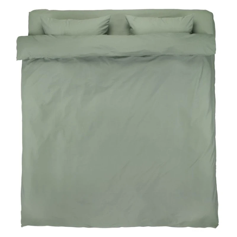 Комплект постельного белья JYSK Ellen, пододеяльник 200x220 простыня 240x260, наволочки 50х70/75, двуспальный, зеленый, хлопок Комплект постельного белья JYSK Ellen, пододеяльник 200x220 простыня 240x260, наволочки 50х70/75, двуспальный, зеленый, хлопок