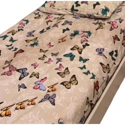 Комплект постельного белья MiraNova CTS-618, простыня 160х220 см, пододеяльник 160х220 см, наволочка 50х70 см, полутораспальный, хлопок, разноцветный