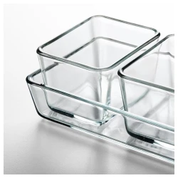 Форма для запекания IKEA Mixtur, боросиликатное стекло, 4 шт, прозрачная Форма для запекания IKEA Mixtur, боросиликатное стекло, 4 шт, прозрачная