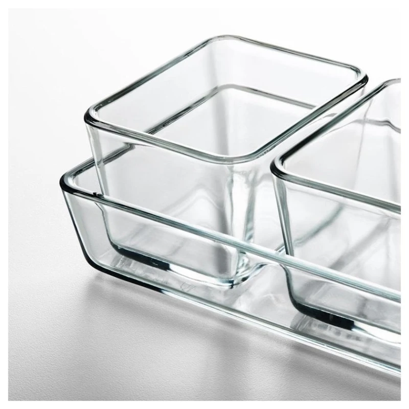 Форма для запекания IKEA Mixtur, боросиликатное стекло, 4 шт, прозрачная Форма для запекания IKEA Mixtur, боросиликатное стекло, 4 шт, прозрачная