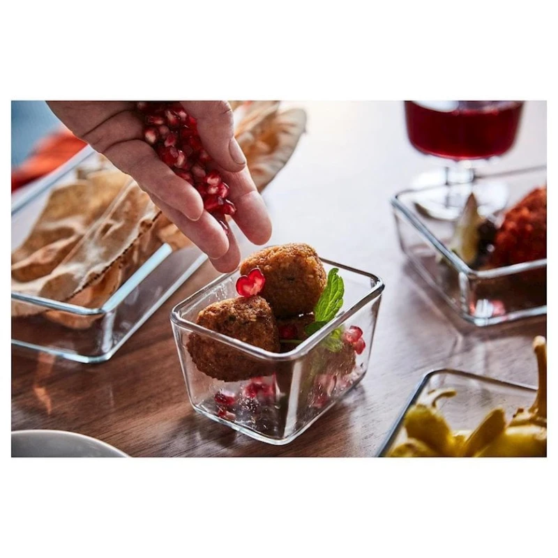 Форма для запекания IKEA Mixtur, боросиликатное стекло, 4 шт, прозрачная Форма для запекания IKEA Mixtur, боросиликатное стекло, 4 шт, прозрачная