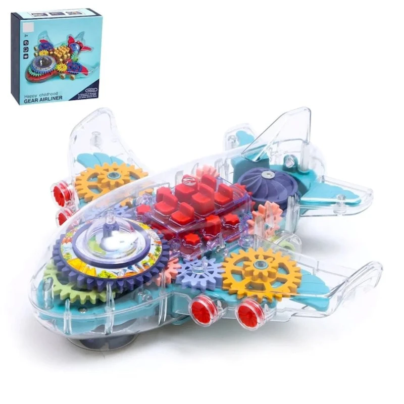 İnteraktiv oyuncaq Təyyarə, 22x20 sm, işıqlı, musiqili, rəngbərəng, 3+