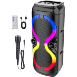 ZQS8239 Портативный 8-дюймовый двойной динамик, супербас, RGB-подсветка и беспроводной динамик с микрофоном Novatech_zqs8239 ZQS8239 Портативный 8-дюймовый двойной динамик, супербас, RGB-подсветка и беспроводной динамик с микрофоном Novatech_zqs8239