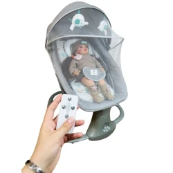 Кресло-качалка, серое, 0-12 мес