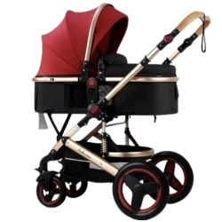 Uşaq arabası Belecoo 530W, qara/qırmızı