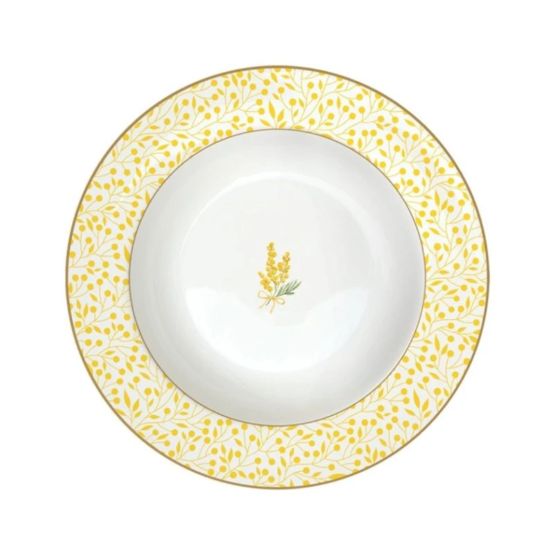 Тарелка глубокая Easy Life Mimosa круг, 21.5 см, фарфор, белый, 1 шт. Тарелка глубокая Easy Life Mimosa круг, 21.5 см, фарфор, белый, 1 шт.