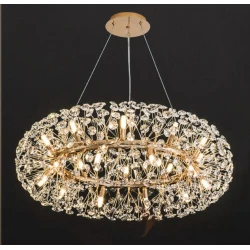 Люстра подвесная Şəms Aydınlatma 85006-500, 9xG9/LED, золотистая/хрусталь, размер 500 мм - 5179-500 Люстра подвесная Şəms Aydınlatma 85006-500, 9xG9/LED, золотистая/хрусталь, размер 500 мм - 5179-500