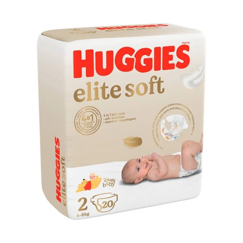Детские подгузники Huggies Elite Soft 2, 4-6 kq, 20 шт