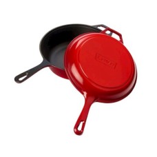 Tava Lava Frying Deep Combo, 26 sm, çuqun, qırmızı