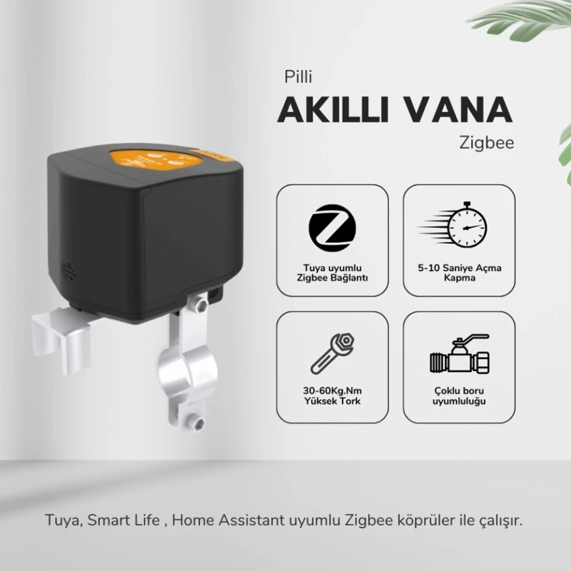 Умный клапан воды и газа Novato Tuya Zigbee ZPV