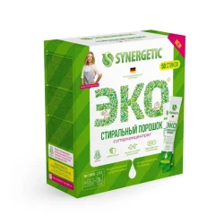 Стиральный порошок Synergetic Эко Суперконцентрат, универсальный, автомат, без отдушки, 50 стиков