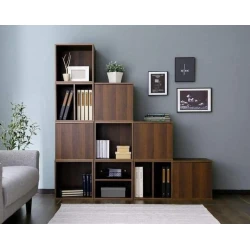 Книжная полка Elegant Wood ZARR259, ламинат, коричневый, 160x160x32 см Книжная полка Elegant Wood ZARR259, ламинат, коричневый, 160x160x32 см