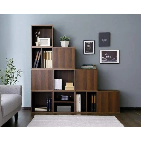 Книжная полка Elegant Wood ZARR259, ламинат, коричневый, 160x160x32 см Книжная полка Elegant Wood ZARR259, ламинат, коричневый, 160x160x32 см