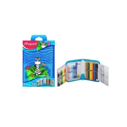 Пенал школьный Maped Jungle на молнии, синий Пенал школьный Maped Jungle на молнии, синий