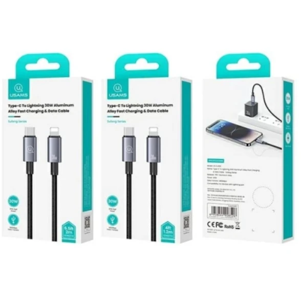 Kabel Usams US-SJ662 USB-C/Lightning 30W 1.2m Kabel Usams US-SJ662 USB-C/Lightning 30W 1.2m