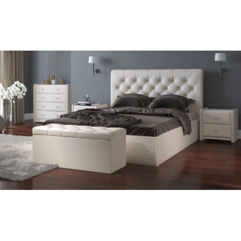 Двуспальная кровать Art_ikili_yataq 10, ламинат, бежевая, 120x160x200 см