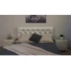 Двуспальная кровать Art_ikili_yataq 10, ламинат, бежевая, 120x160x200 см