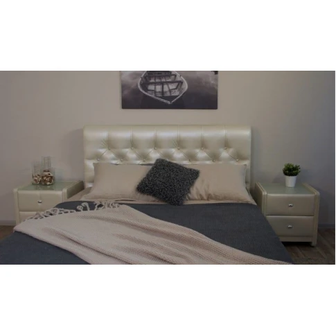 Двуспальная кровать Art_ikili_yataq 10, ламинат, бежевая, 120x160x200 см