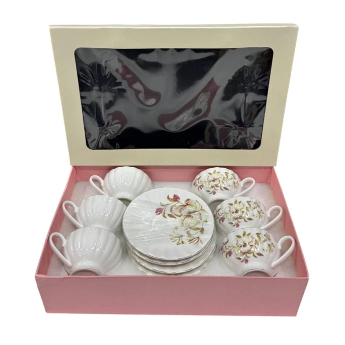 Набор чашек с блюдцами Sahara 00004407, разноцветный, 12 шт Набор чашек с блюдцами Sahara 00004407, разноцветный, 12 шт