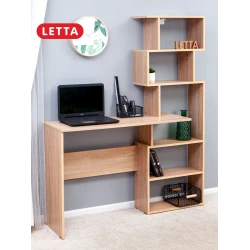 Компьютерный стол Letta ЛДСП, бежевый, 75х40х131 см