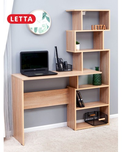 Kompüter masası Letta LDSP, bej, 75х40х131 sm