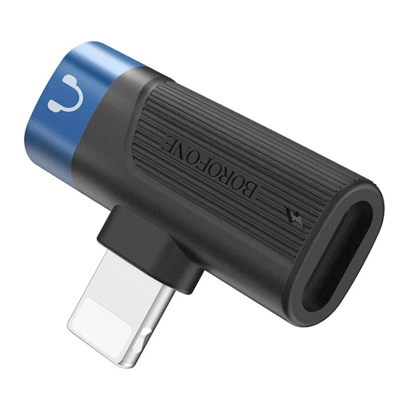 USB Конвертер Borofone BV14 Dual Lightning Digital Audio Converter, Синий USB Конвертер Borofone BV14 Dual Lightning Digital Audio Converter, Синий